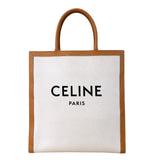 セリーヌ CELINE ラージバーティカルカバ 190402 タン キャンパス/カーフスキン レディース ハンドバッグ