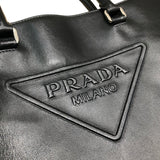 プラダ PRADA トライアングルロゴトート 2VG084 ブラック カーフ カーフ ユニセックス トートバッグ