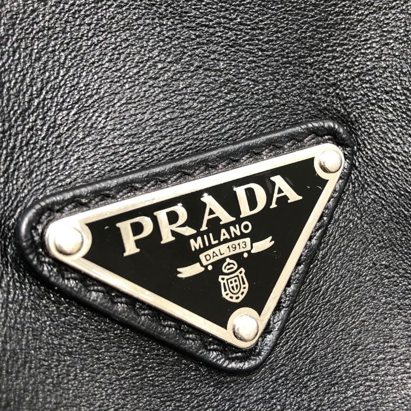 プラダ PRADA トライアングルロゴトート 2VG084 ブラック カーフ カーフ ユニセックス トートバッグ