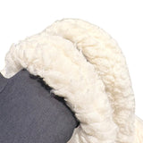 プラダ PRADA ボア2WAYトートバッグ 1BG428 ホワイト　シルバー金具 ウール・カシミア レディース トートバッグ