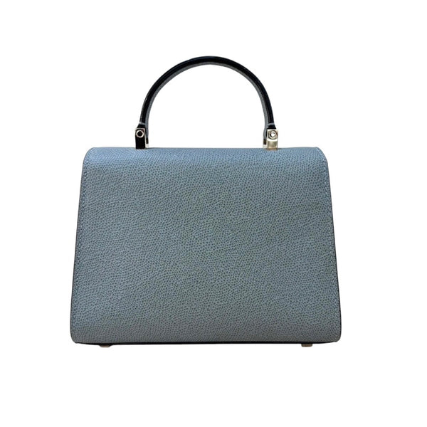 ヴァレクストラ VALEXTRA イジィデミニ グレー グレインレザー レディース ハンドバッグ