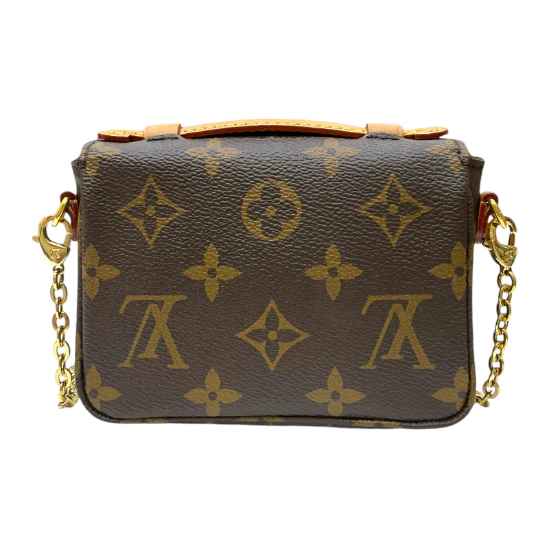 ルイ・ヴィトン LOUIS VUITTON ミクロ・メティス M81267 ブラウン モノグラム・キャンバス／レザー レディース ショルダーバッグ