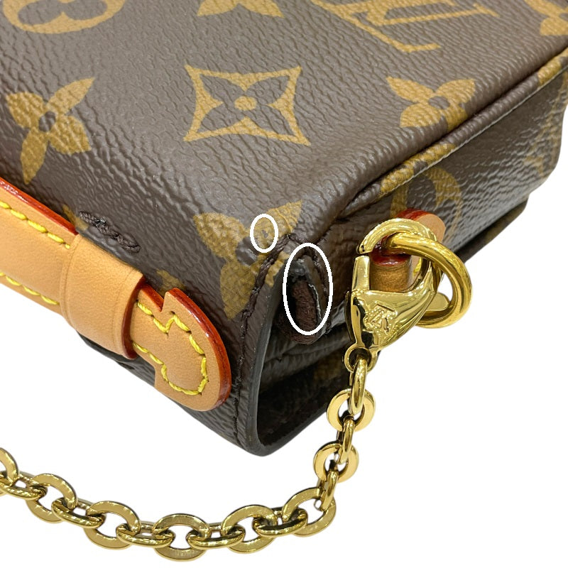 ルイ・ヴィトン LOUIS VUITTON ミクロ・メティス M81267 ブラウン モノグラム・キャンバス／レザー レディース ショルダーバッグ