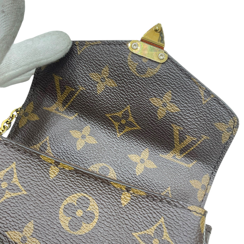 ルイ・ヴィトン LOUIS VUITTON ミクロ・メティス M81267 ブラウン モノグラム・キャンバス／レザー レディース ショルダーバッグ