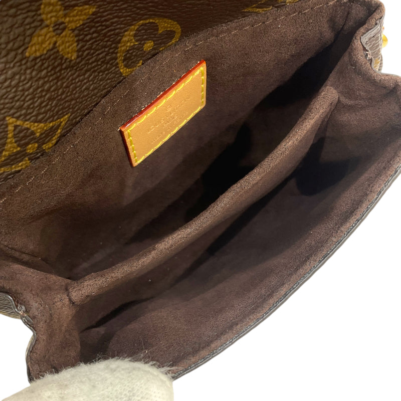 ルイ・ヴィトン LOUIS VUITTON ミクロ・メティス M81267 ブラウン モノグラム・キャンバス／レザー レディース ショルダーバッグ