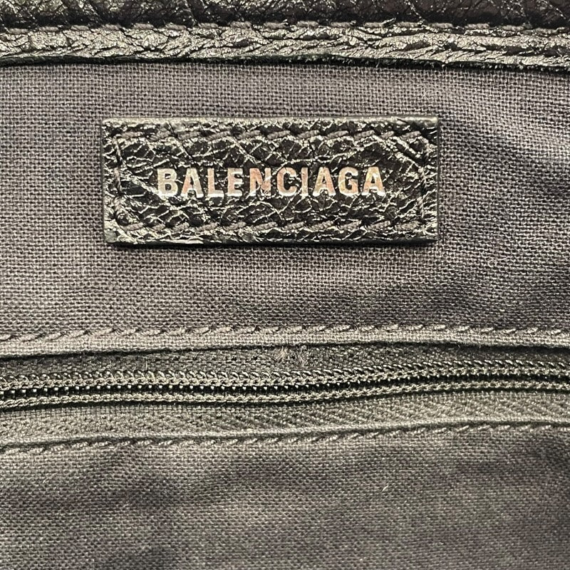 バレンシアガ BALENCIAGA ネイビーカバスXS 542017 ブラック レザー ユニセックス ハンドバッグ