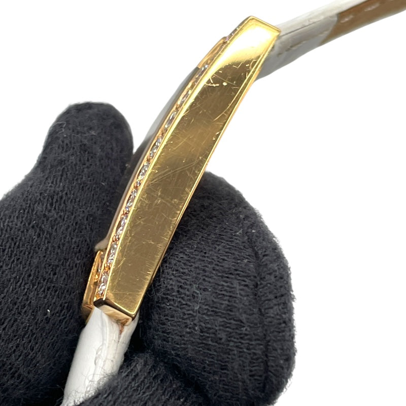 ハリーウィンストン HARRY WINSTON アベニュー ホワイトシェル 310LQR ホワイトシェル K18PG クオーツ レディース 腕時計