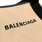 バレンシアガ BALENCIAGA ネイビーカバスXS 390346 アイボリー ブラック キャンバス レザー ユニセックス ショルダーバッグ