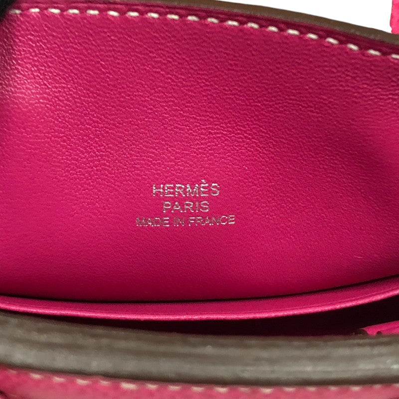 エルメス HERMES タイニーバーキン □O刻 ローズティリアン シルバー金具 エプソン レディース ショルダーバッグ