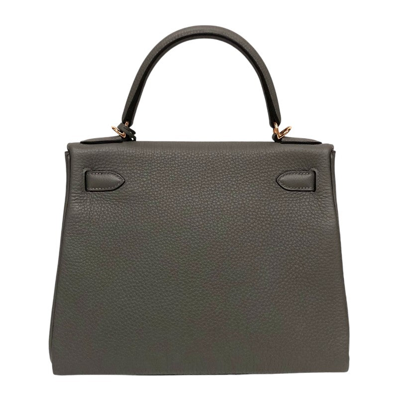 エルメス HERMES ケリー28 内縫い B刻 グリメイヤー ゴールド金具 トゴ レディース ハンドバッグ