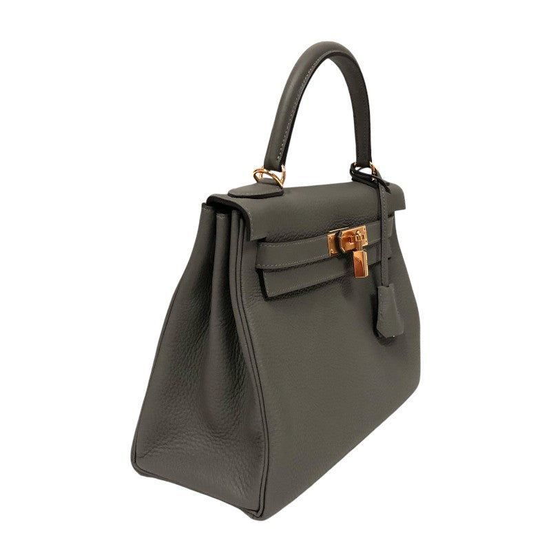 エルメス HERMES ケリー28 内縫い B刻 グリメイヤー ゴールド金具 トゴ レディース ハンドバッグ