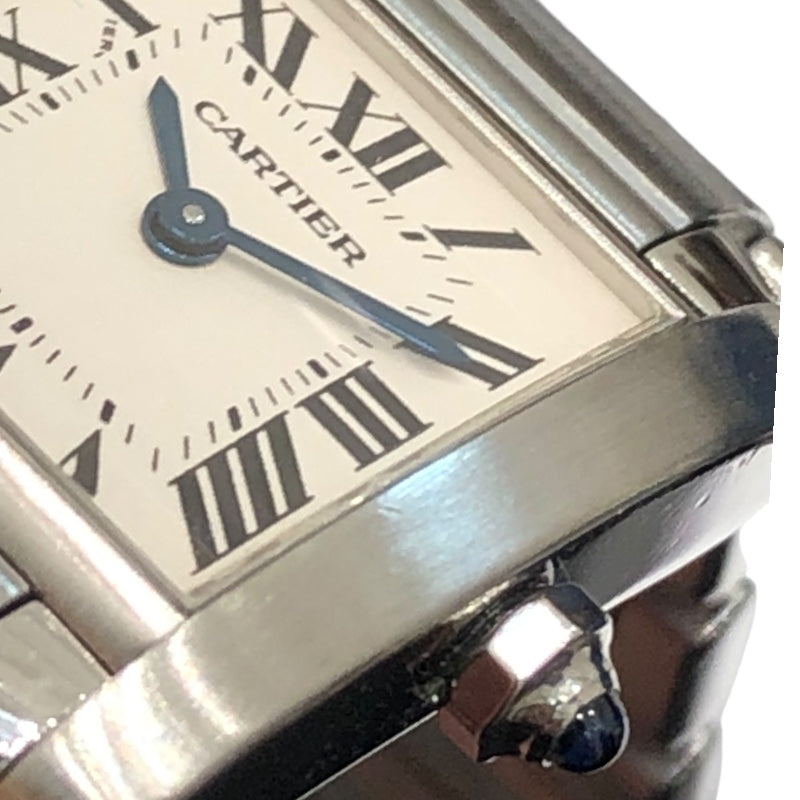 カルティエ Cartier タンク フランセーズ SM W51008Q3 シルバー ステンレススチール SS クオーツ レディース 腕時計