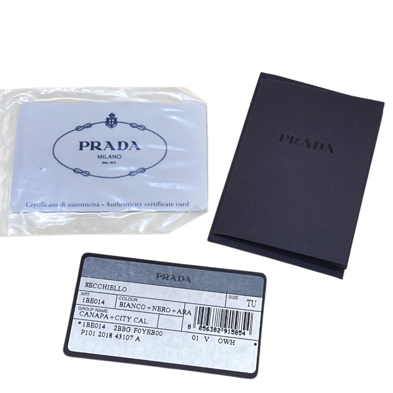 プラダ PRADA バケットバッグ 1BE014 キャンバス レディース ハンドバッグ