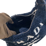 プラダ PRADA Re-edition2005　テリーミニバッグ 1NE515 ブラック　ホワイト コットン レディース ハンドバッグ