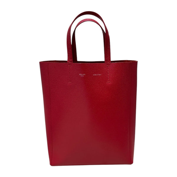 セリーヌ CELINE バーティカルカバ　スモール レッド カーフレザー レディース