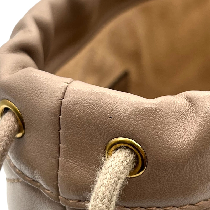 グッチ GUCCI GGマーモント ミニバケットバッグ 575163 ピンクベージュ ゴールド金具 レザー レディース ショルダーバッグ