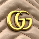 グッチ GUCCI GGマーモント ミニバケットバッグ 575163 ピンクベージュ ゴールド金具 レザー レディース ショルダーバッグ