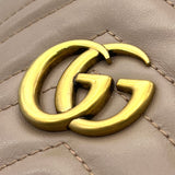 グッチ GUCCI GGマーモント ミニバケットバッグ 575163 ピンクベージュ ゴールド金具 レザー レディース ショルダーバッグ
