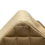 シャネル CHANEL マトラッセ25 A01112 21番台 ベージュ ゴールド金具 キャビアスキン レディース ショルダーバッグ