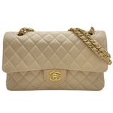 シャネル CHANEL マトラッセ25 A01112 21番台 ベージュ ゴールド金具 キャビアスキン レディース ショルダーバッグ