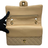 シャネル CHANEL マトラッセ25 A01112 21番台 ベージュ ゴールド金具 キャビアスキン レディース ショルダーバッグ