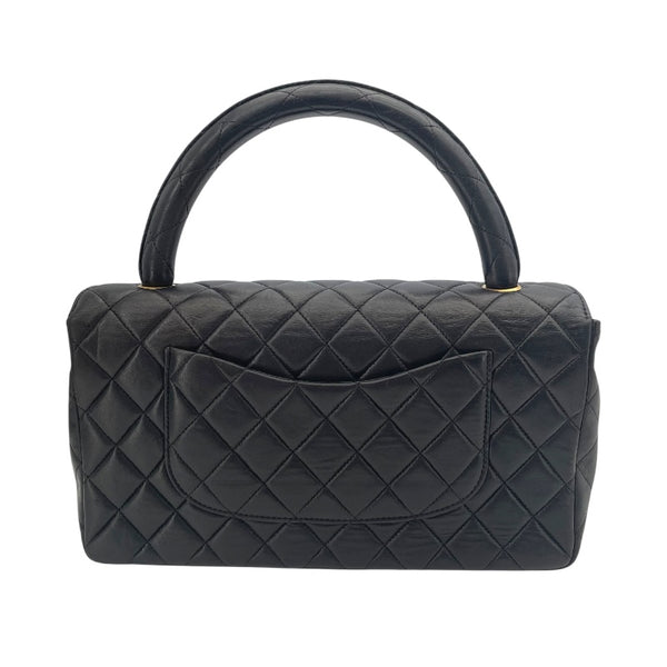 シャネル CHANEL 親子バッグ 親 ブラック GD金具 ラムスキン レディース ハンドバッグ