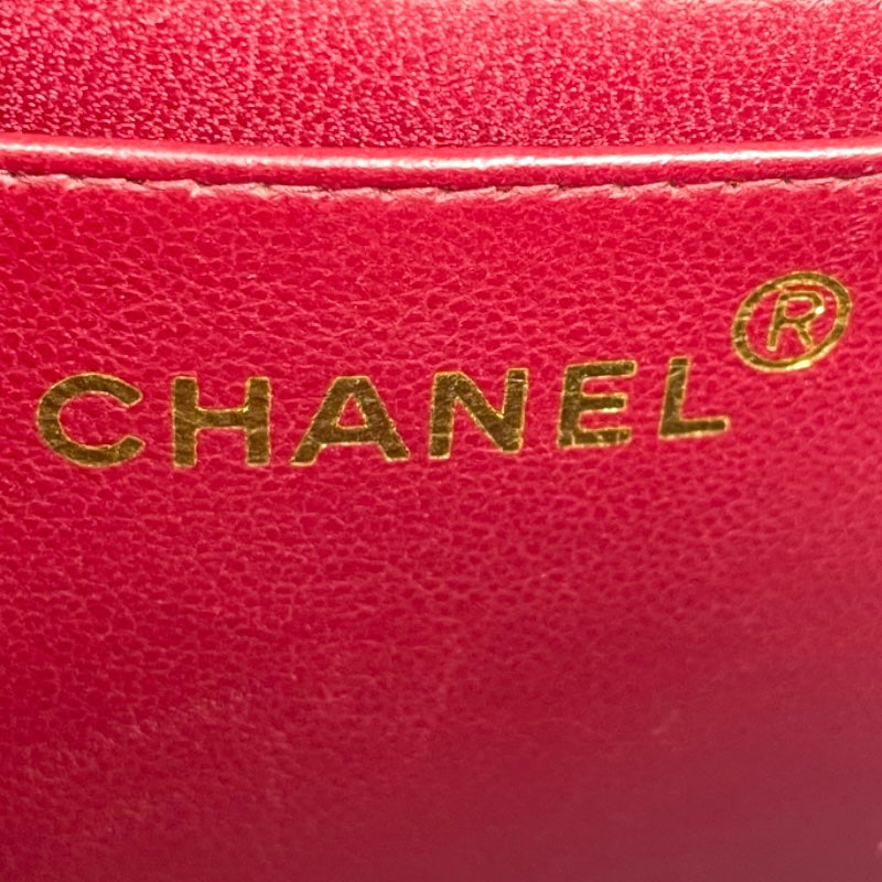 シャネル CHANEL 親子バッグ 親 ブラック GD金具 ラムスキン レディース ハンドバッグ