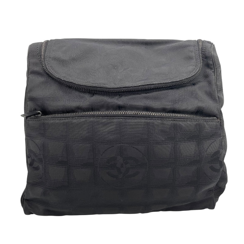 シャネル CHANEL ニュートラベルLライン バックパック A15958 7番台 ブラック ナイロンジャガード レディース リュック・デイパック