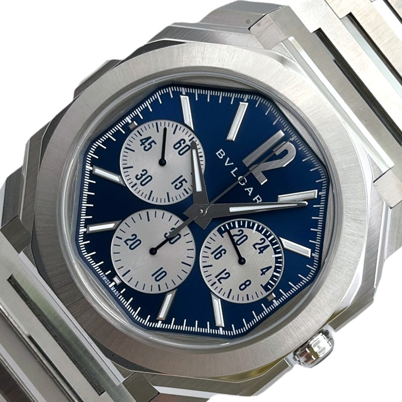 ブルガリ BVLGARI オクト フィニッシモ クロノグラフ GMT BGO43SXTCHGMT(103467) ブルー ステンレススチール 自動巻き メンズ 腕時計