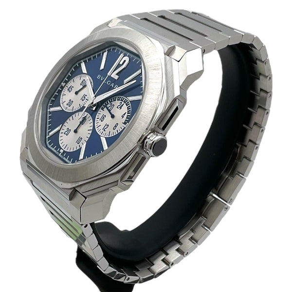 ブルガリ BVLGARI オクト フィニッシモ クロノグラフ GMT BGO43SXTCHGMT(103467) ブルー ステンレススチール 自動巻き メンズ 腕時計