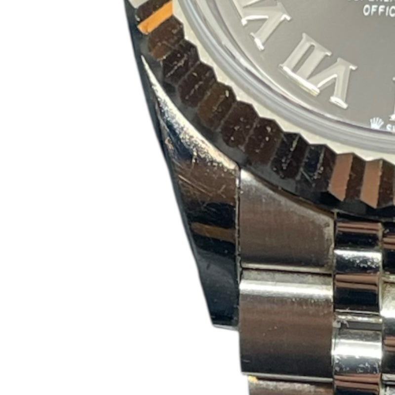 ロレックス ROLEX デイトジャスト28 ランダムシリアル 279174 グレー K18WG/SS 自動巻き レディース 腕時計