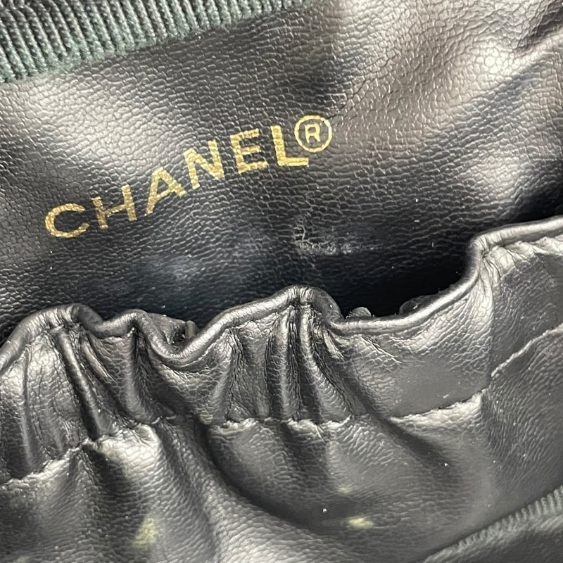 シャネル CHANEL 横型バニティ A01997 4番台 ブラック キャビアスキン レディース ハンドバッグ