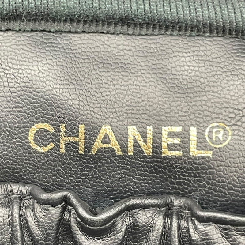 シャネル CHANEL 横型バニティ A01997 4番台 ブラック キャビアスキン レディース ハンドバッグ