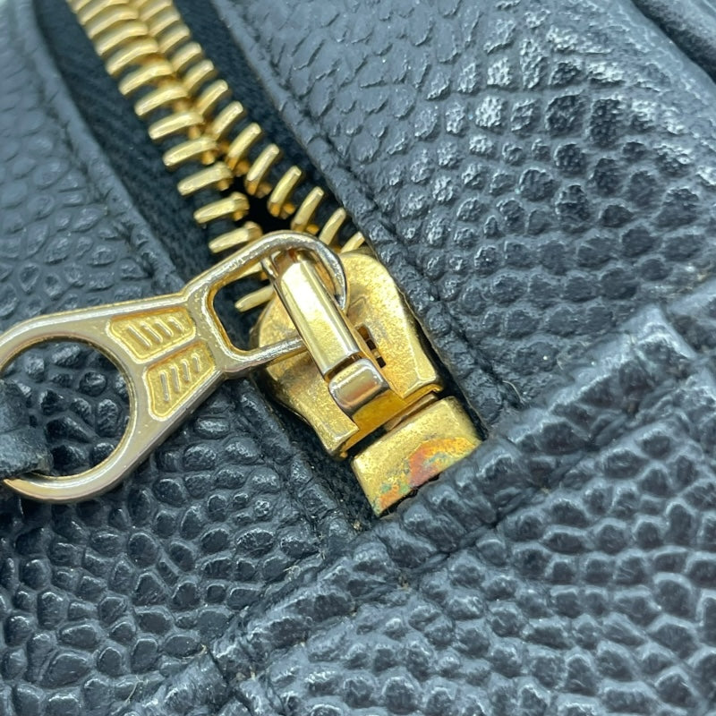シャネル CHANEL 横型バニティ A01997 4番台 ブラック キャビアスキン レディース ハンドバッグ
