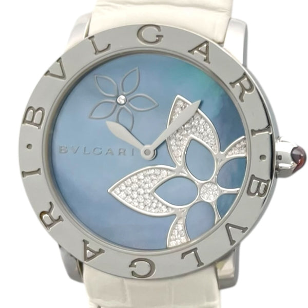 ブルガリ BVLGARI ブルガリブルガリ ブルーシェル BBL37FDSL フラワー SS/革ベルト 自動巻き レディース 腕時計