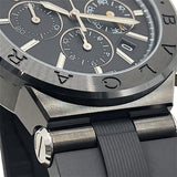 ブルガリ BVLGARI ディアゴノ ウルトラネロ クロノグラフ DG42BSCCH ブラック SS メンズ 腕時計