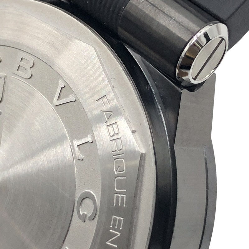 ブルガリ BVLGARI ディアゴノ ウルトラネロ クロノグラフ DG42BSCCH ブラック SS メンズ 腕時計