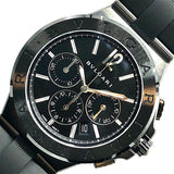 ブルガリ BVLGARI ディアゴノ ウルトラネロ クロノグラフ DG42BSCCH ブラック SS メンズ 腕時計