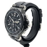 ブルガリ BVLGARI ディアゴノ ウルトラネロ クロノグラフ DG42BSCCH ブラック SS メンズ 腕時計