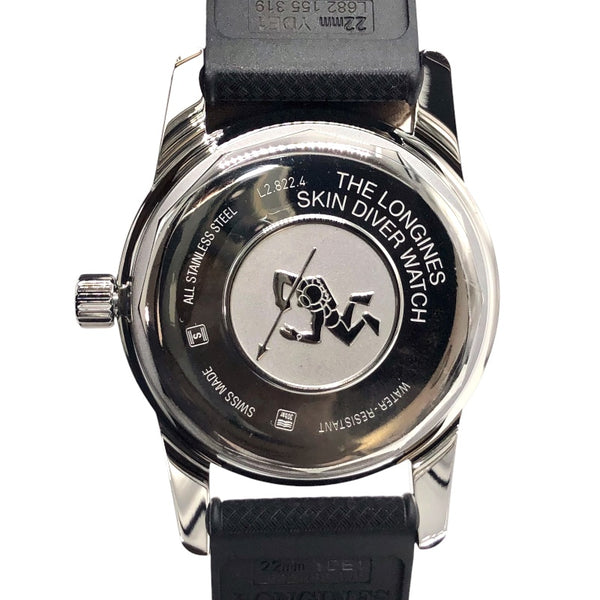 ロンジン LONGINES ヘリテージ スキンダイバー L2.822.4.56.9 ブラック×シルバー ステンレス メンズ 腕時計