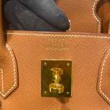 エルメス HERMES オータクロア32 □E刻　 ゴールド ゴールド金具 クシュベル ユニセックス ハンドバッグ