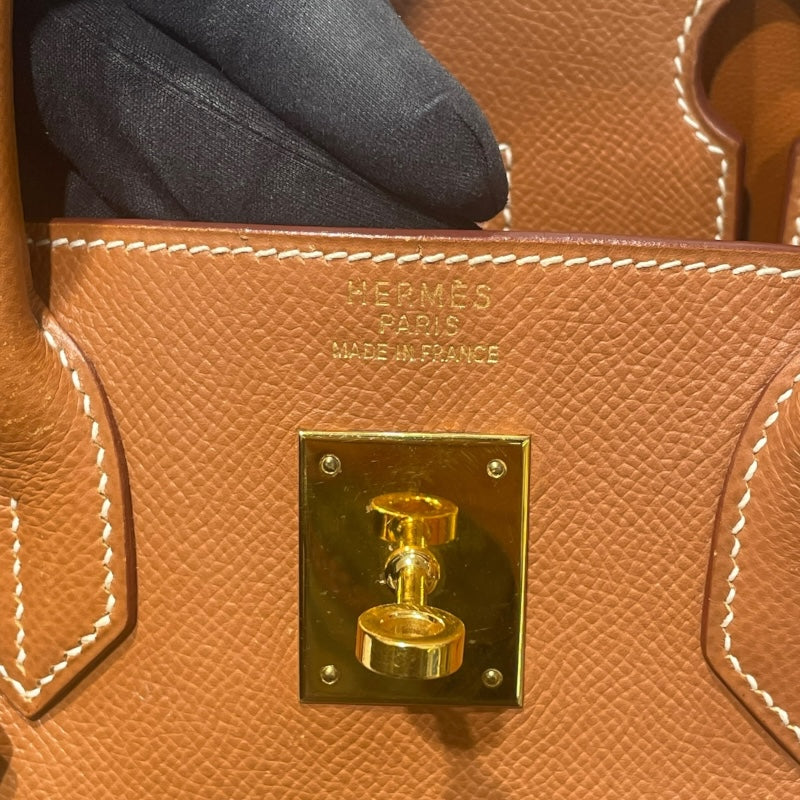 エルメス HERMES オータクロア32 □E刻　 ゴールド ゴールド金具 クシュベル ユニセックス ハンドバッグ
