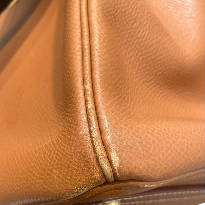 エルメス HERMES オータクロア32 □E刻　 ゴールド ゴールド金具 クシュベル ユニセックス ハンドバッグ