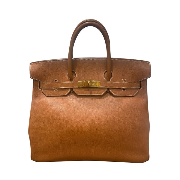 エルメス HERMES オータクロア32 □E刻　 ゴールド ゴールド金具 クシュベル ユニセックス ハンドバッグ