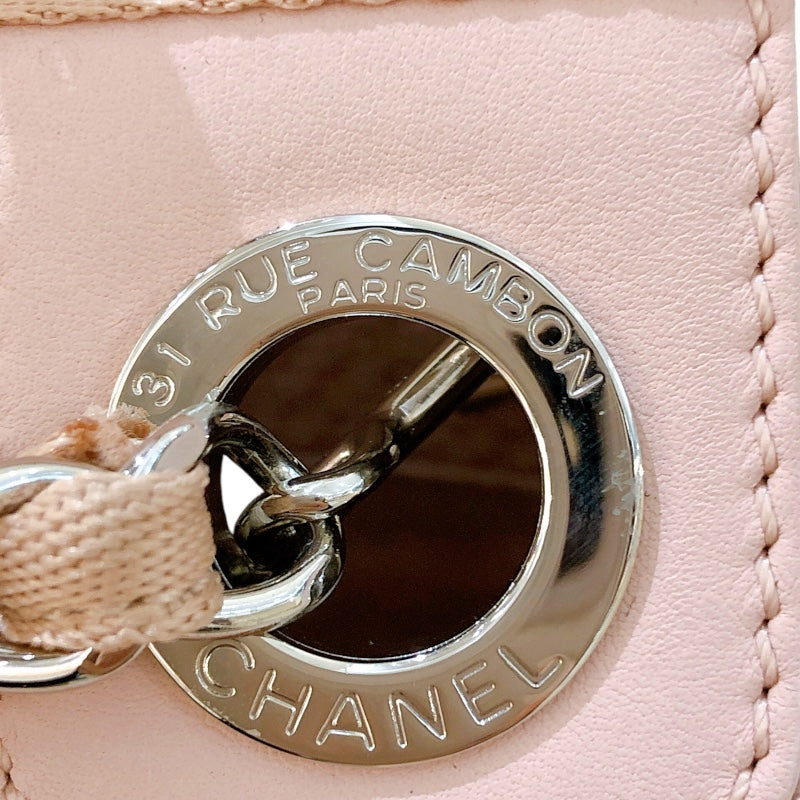 シャネル CHANEL ドーヴィルMM A67001 ピンク/シルバー金具 ミックスファイバー レディース トートバッグ
