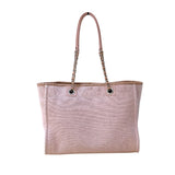 シャネル CHANEL ドーヴィルMM A67001 ピンク/シルバー金具 ミックスファイバー レディース トートバッグ