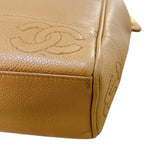 シャネル CHANEL トリプルココショルダーバッグ ベージュ　ゴールド金具 キャビア レディース ショルダーバッグ