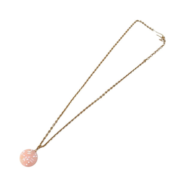 シャネル CHANEL トリプルココマークネックレス ピンク/ゴールド フェイクパール レディース ネックレス
