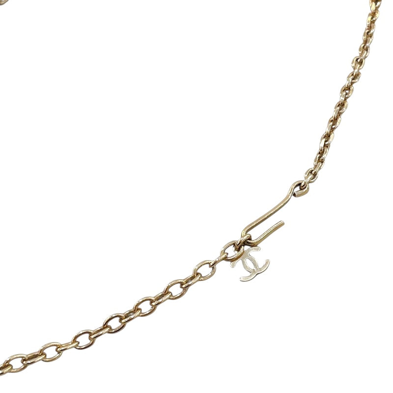 シャネル CHANEL トリプルココマークネックレス ピンク/ゴールド フェイクパール レディース ネックレス