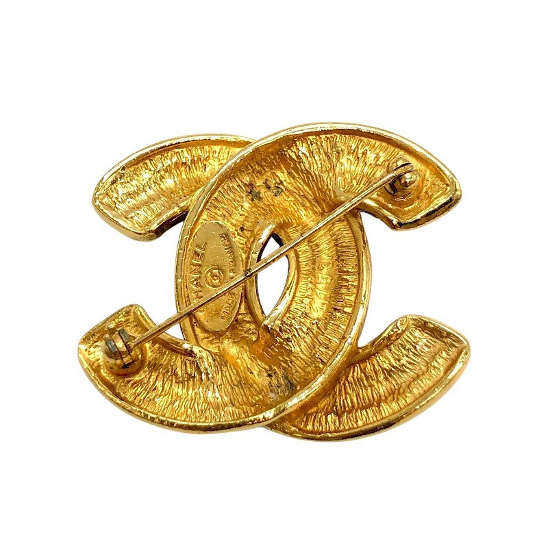 シャネル CHANEL ココマーク ピンブローチ マトラッセ ゴールド メタル アクセサリー